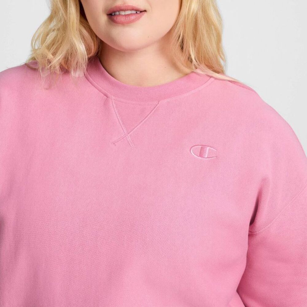 Champion -  Women's Fleece Pullover Sweatshirt - Pink Pink - Picture 4 of 4